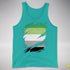 Aromantic Pride Flag Ripped Reveal Premium Tank Top - Teal